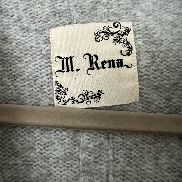 Grey cardigan sweater with fringe small - Picture 2 of 8